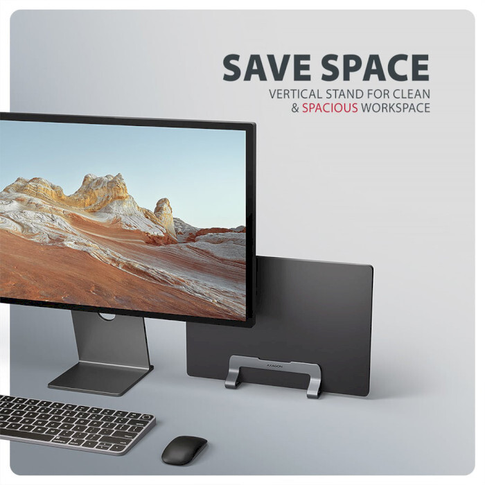 Підставка для ноутбука Axagon Vertical Stand for Laptops & Tablets Gray (STND-VG)