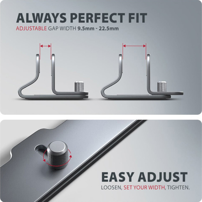 Підставка для ноутбука Axagon Vertical Stand for Laptops & Tablets Gray (STND-VG)