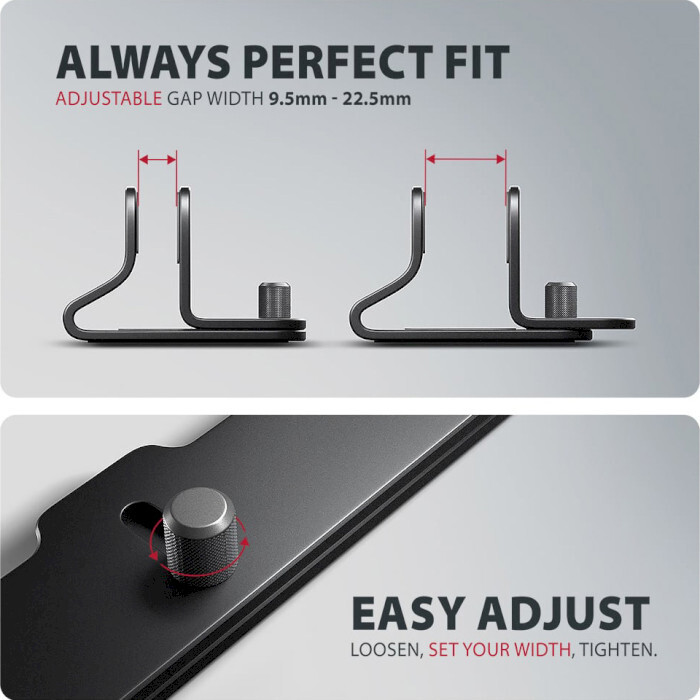 Підставка для ноутбука AXAGON Vertical Stand for Laptops & Tablets Black (STND-VB)