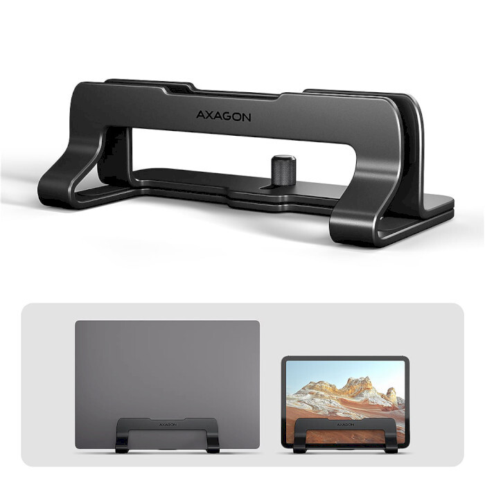 Підставка для ноутбука AXAGON Vertical Stand for Laptops & Tablets Black (STND-VB)