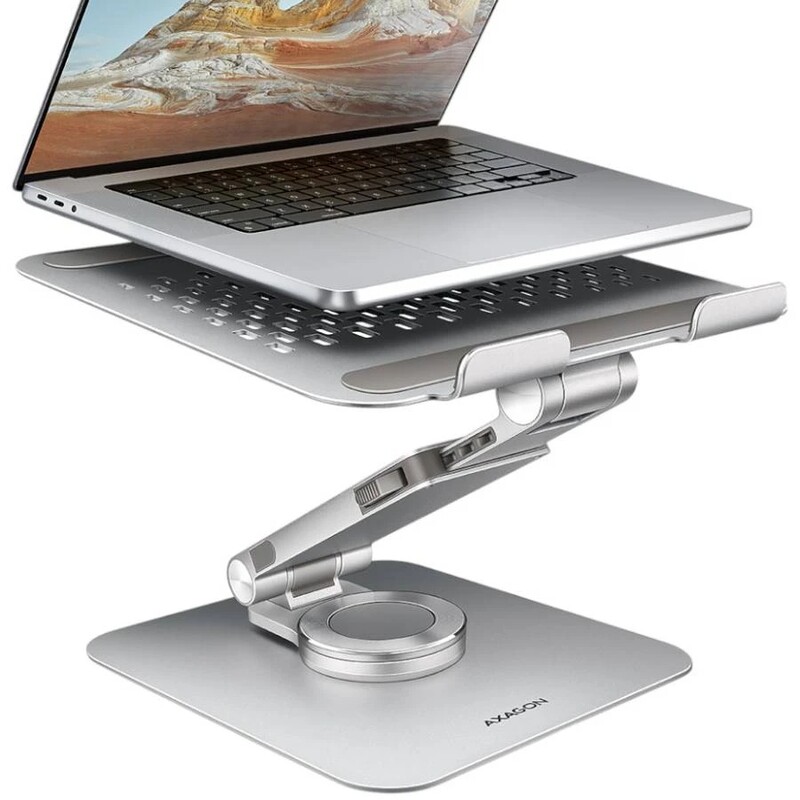 Подставка для ноутбука Axagon Rotating Aluminum Stand for Laptop & Tablet Silver (STND-LR)