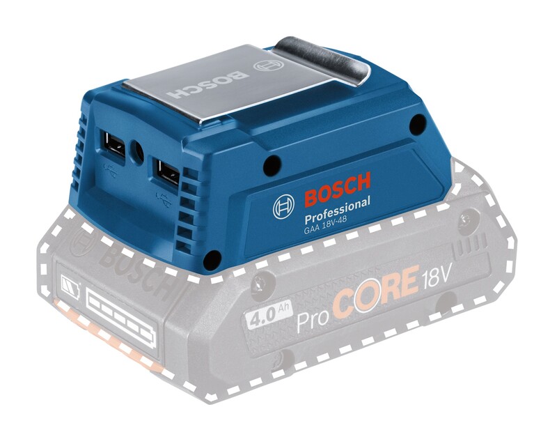 Адаптер USB для батареї Bosch Professional GAA 18V-48 2.4А (0.618.800.0L6)