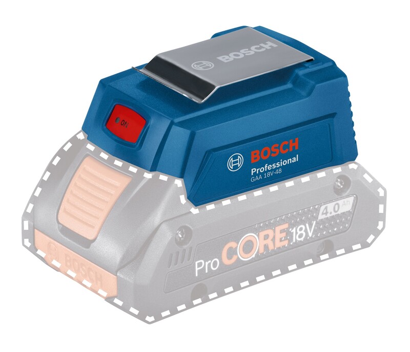 Адаптер USB для батареї Bosch Professional GAA 18V-48 2.4А (0.618.800.0L6)