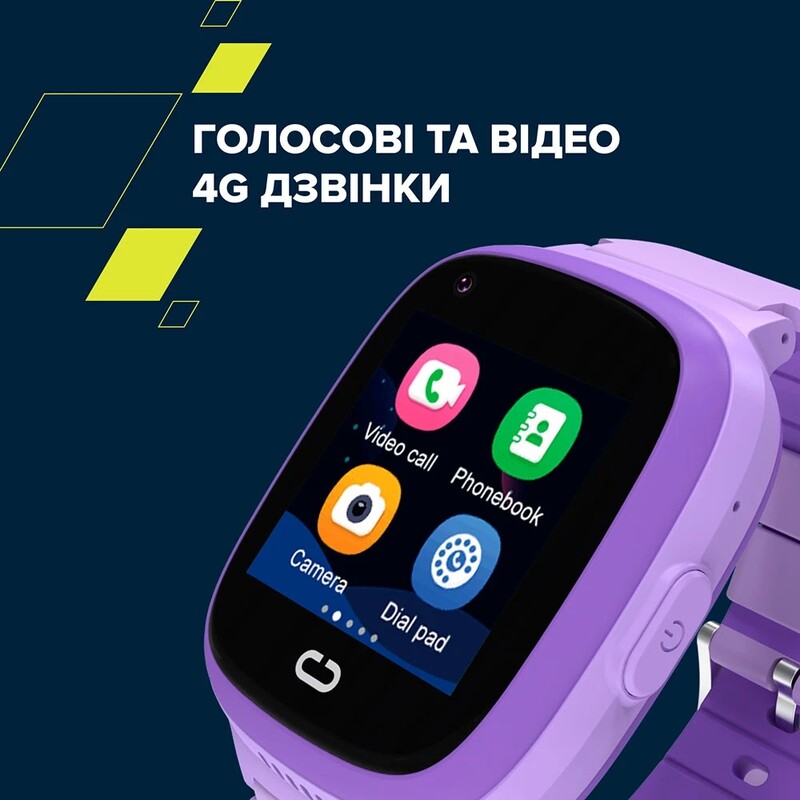 Детские смарт-часы Canyon Sunny KW-48 4G LTE Violet (CNE-KW48VL)