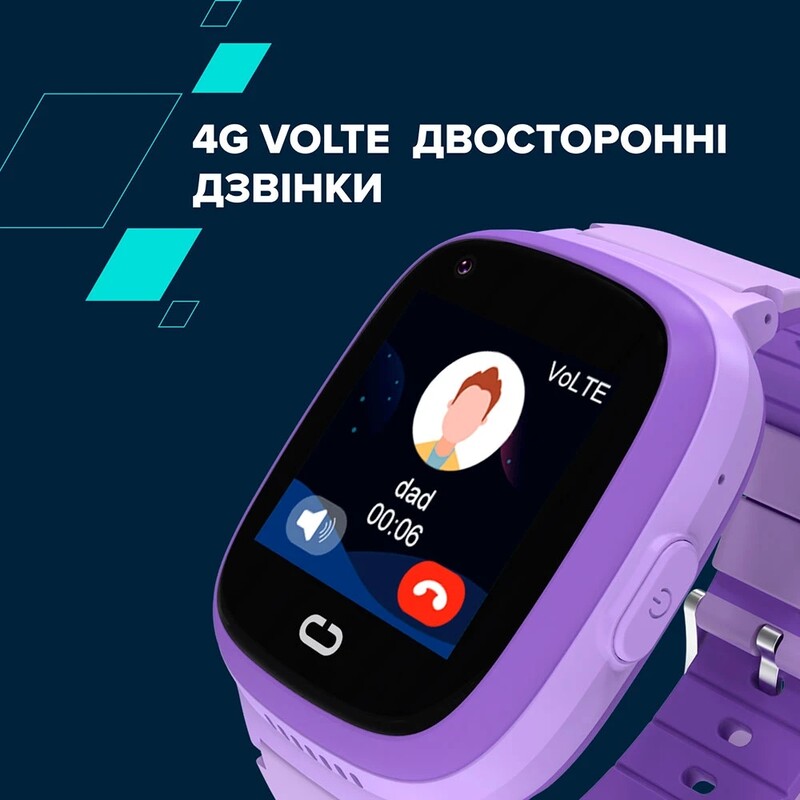 Детские смарт-часы Canyon Sunny KW-48 4G LTE Violet (CNE-KW48VL)