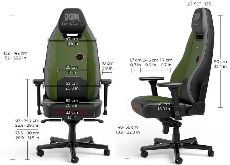 Крісло для геймерів Noblechairs Legend Doom The Dark Ages Edition (NBL-LGD-PU-DDA)
