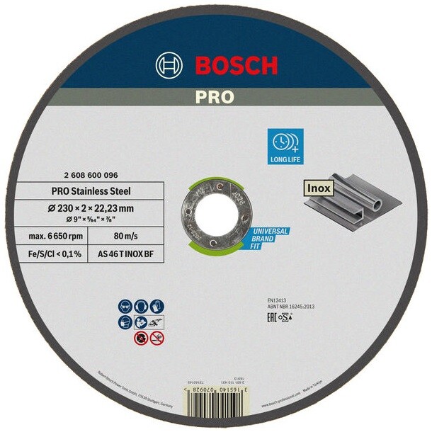 Круг відрізний Bosch Professional Expert for Inox (2.608.600.096)