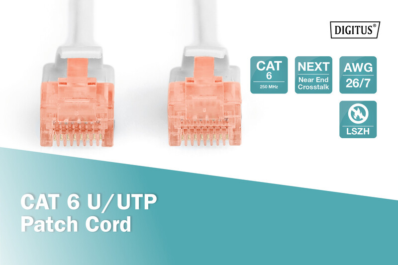 Патч-корд Digitus Cat.6 UTP, 15м, AWG 26/7, Cu, LSZH, серый (DK-1617-150)