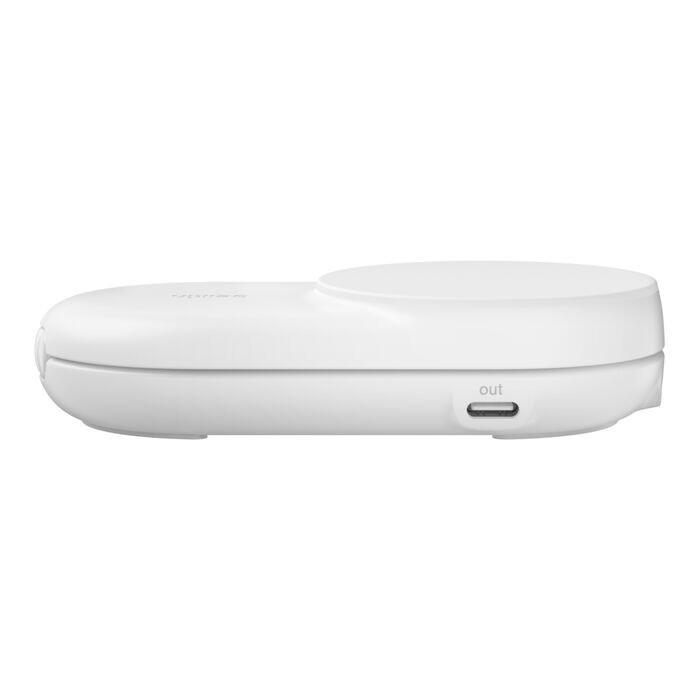 Беспроводное зарядное устройство Belkin UltraCharge 2-in-1 Foldable Magnetic Charger with Qi2 25W White (WIZ039KQWH)