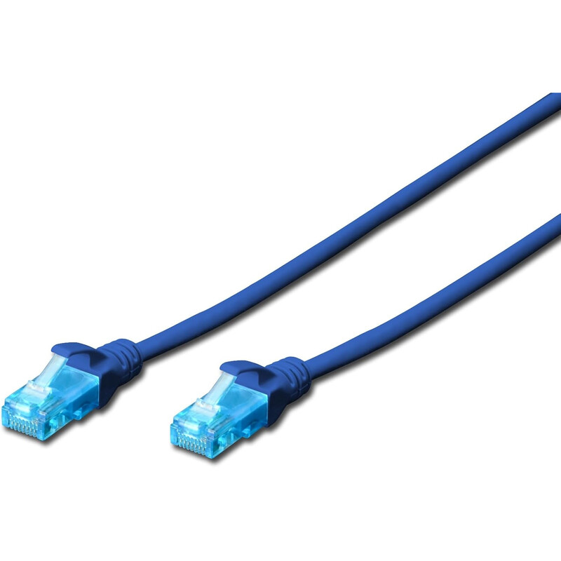 Патч-корд Digitus (DK-1512-010/B) cat.5e, U/UTP, 1м, AWG 26/7, PVC, синій