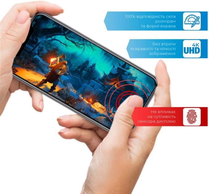 Захисне скло ACCLAB Full Glue для Samsung Galaxy A12 SM-A125 Black (1283126509599)
