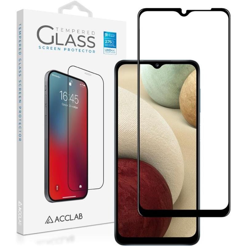Захисне скло ACCLAB Full Glue для Samsung Galaxy A12 SM-A125 Black (1283126509599)