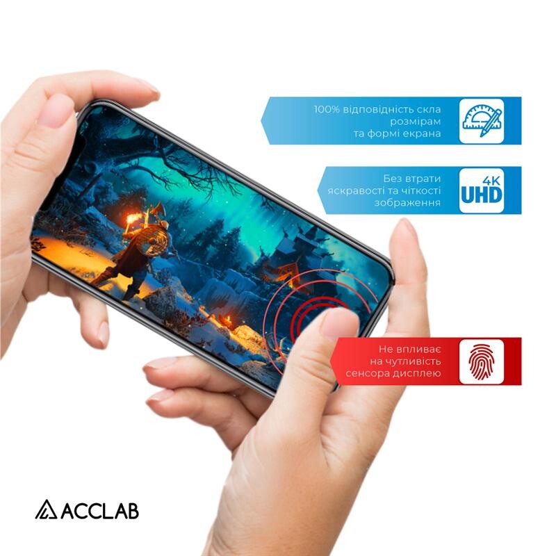 Защитное стекло ACCLAB Full Glue для Samsung Galaxy A31 SM-A315 Black (1283126508578)