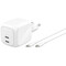 Фото - Мережевий зарядний пристрій Belkin BoostCharge Pro New Dual USB-C GaN Wall Charger 67W + USB-C 1м White (WCH020KQ2MWH-B6) | click.ua