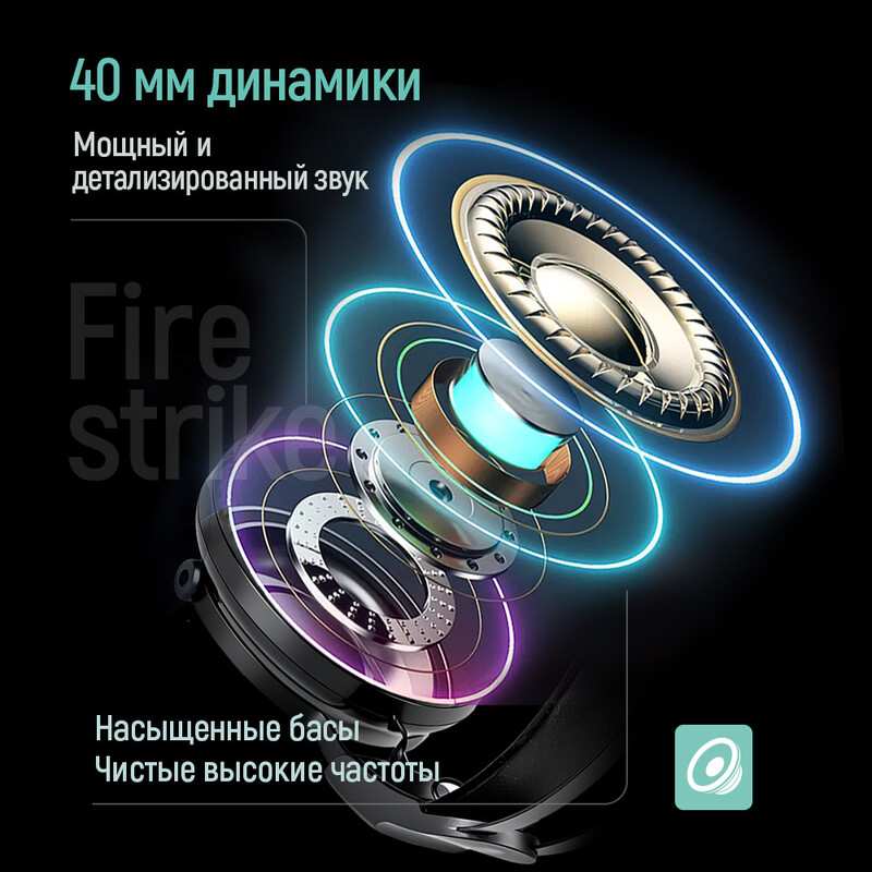 Гарнітура СolorWay Firestrike RGB Black (CW-HPG04BK)