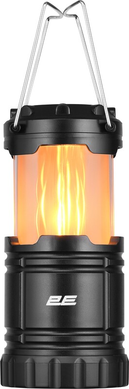 Ліхтар кемпінговий на батарейках 2E Flame 3 Вт складаний Black (2E-PLBL3AA)