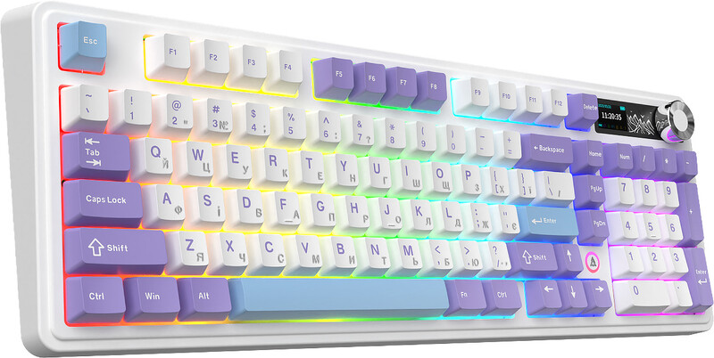 Клавіатура бездротова Ajazz AK980 V2 Maillard Switch White (AK980-V2-M-PWB)