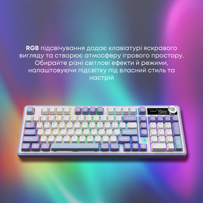 Клавіатура бездротова Ajazz AK980 V2 Maillard Switch White (AK980-V2-M-PWB)