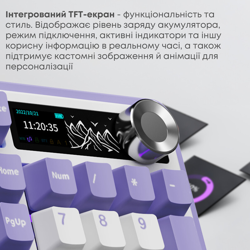 Клавіатура бездротова Ajazz AK980 V2 Maillard Switch White (AK980-V2-M-PWB)