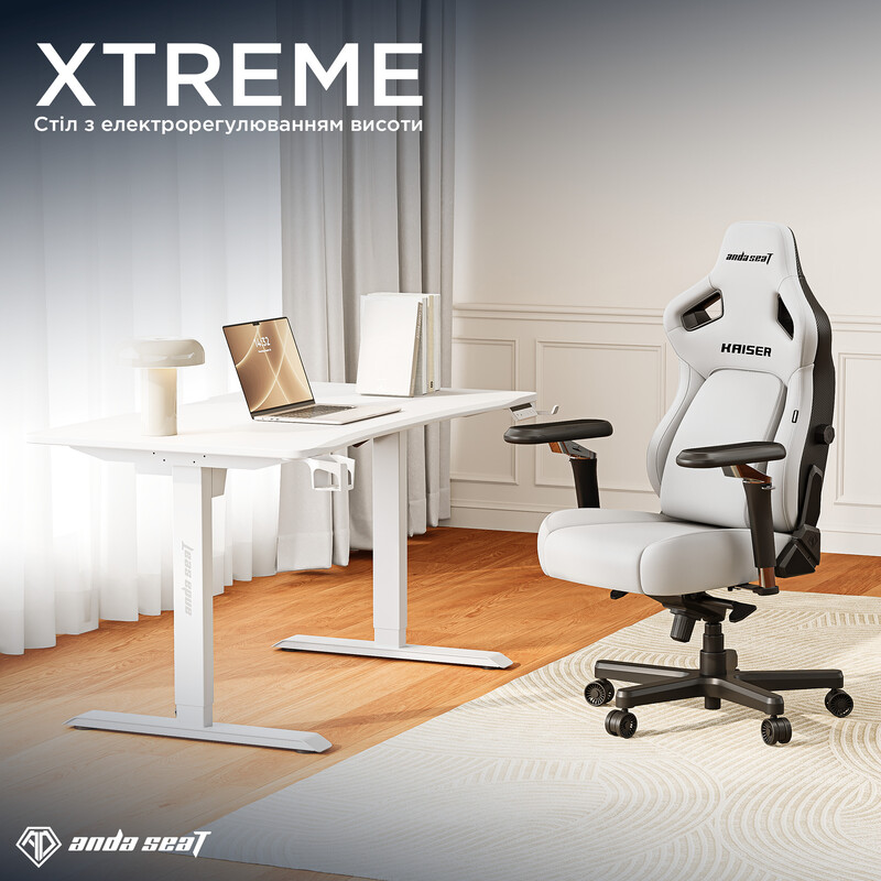 Компьютерный стол Anda Seat Xtreme 1600x800 White (AD-D-DD1-1600-07-W)