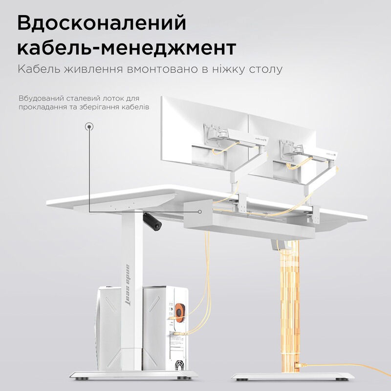 Компьютерный стол Anda Seat Xtreme 1400x750 White (AD-D-DD1-1400-07-W)