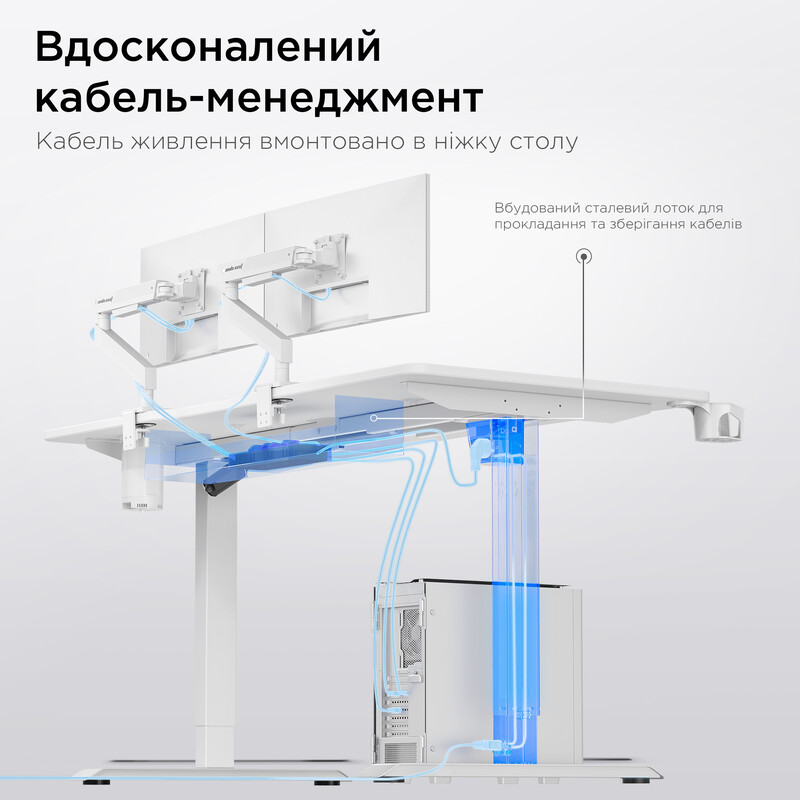 Комп`ютерний стіл Anda Seat Xtreme Pro 1400x750 White (AD-D-DD1-1400-08-W)