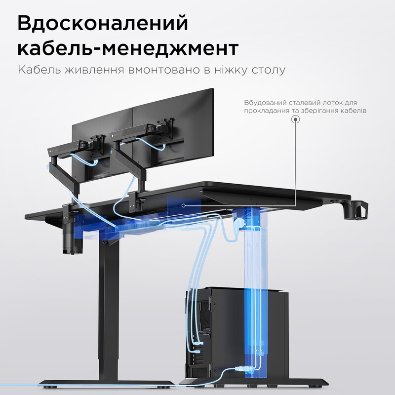 Комп`ютерний стіл Anda Seat Xtreme Pro 1400x750 Black (AD-D-DD1-1400-08-B)