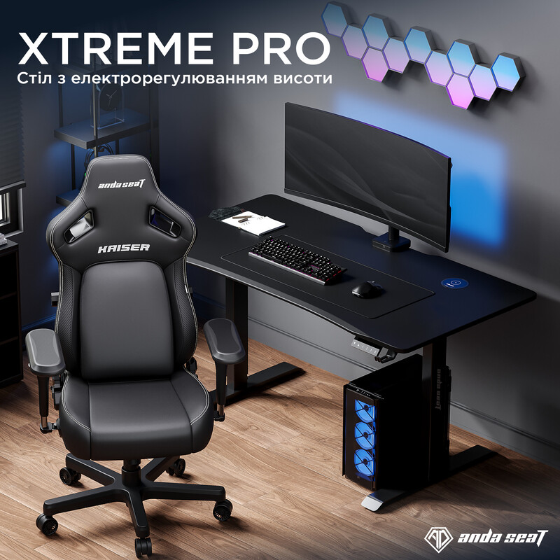 Комп`ютерний стіл Anda Seat Xtreme Pro 1400x750 Black (AD-D-DD1-1400-08-B)