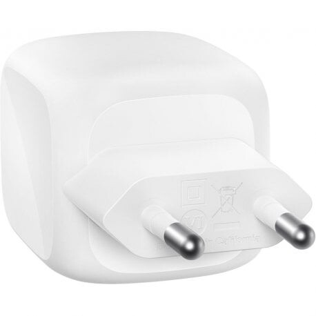 Мережевий зарядний пристрій Belkin BoostCharge Pro Dual USB-C GaN Wall Charger 50W + USB-C 1м White (WCH019KQ1MWH-B6)