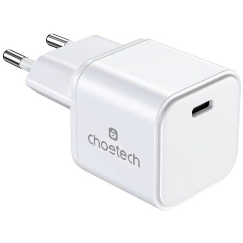 Мережевий зарядний пристрій Choetech GaN PD20W White (PD9031)