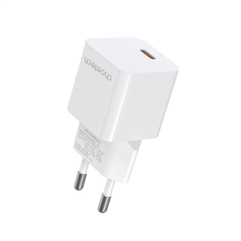 Мережевий зарядний пристрій Choetech GaN PD20W White (PD9031)