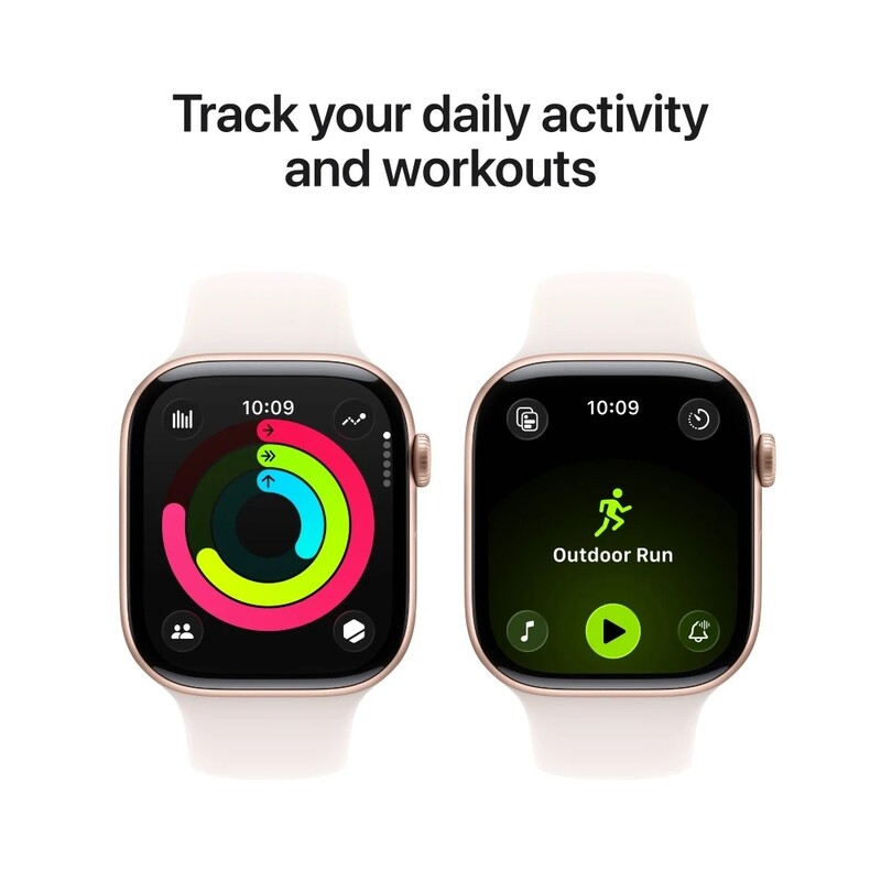 Смарт-годинник Apple Watch Series 11 GPS 46mm Rose Gold Aluminium Case with Light Blush Sport Band - S/M (MEV64RK/A)