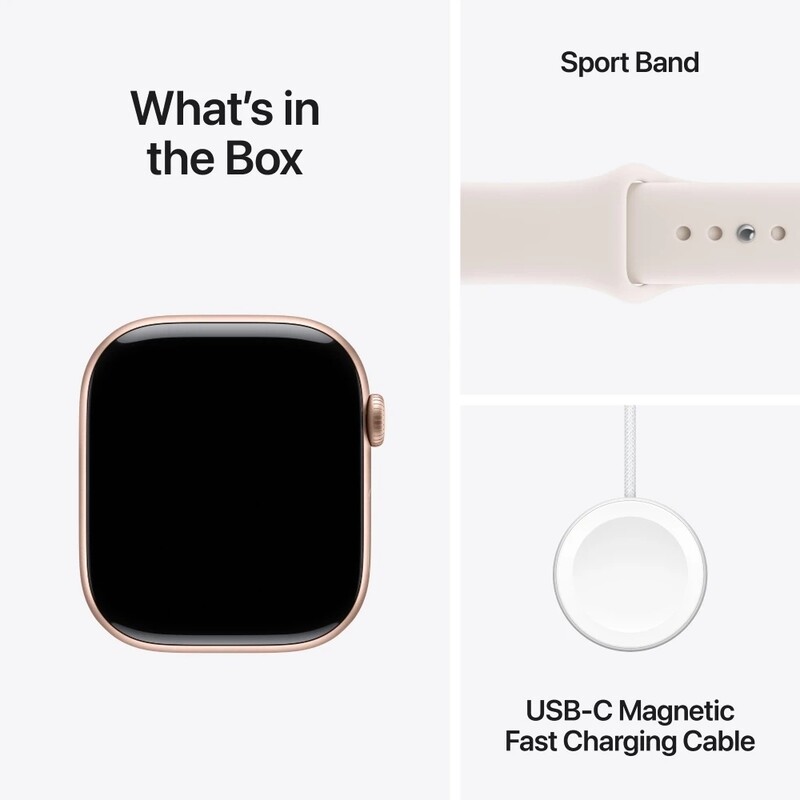 Смарт-годинник Apple Watch Series 11 GPS 46mm Rose Gold Aluminium Case with Light Blush Sport Band - S/M (MEV64RK/A)