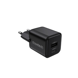 Сетевое зарядное устройство Choetech (USB-C+USB-A) Black (PD5012-EU-BK)