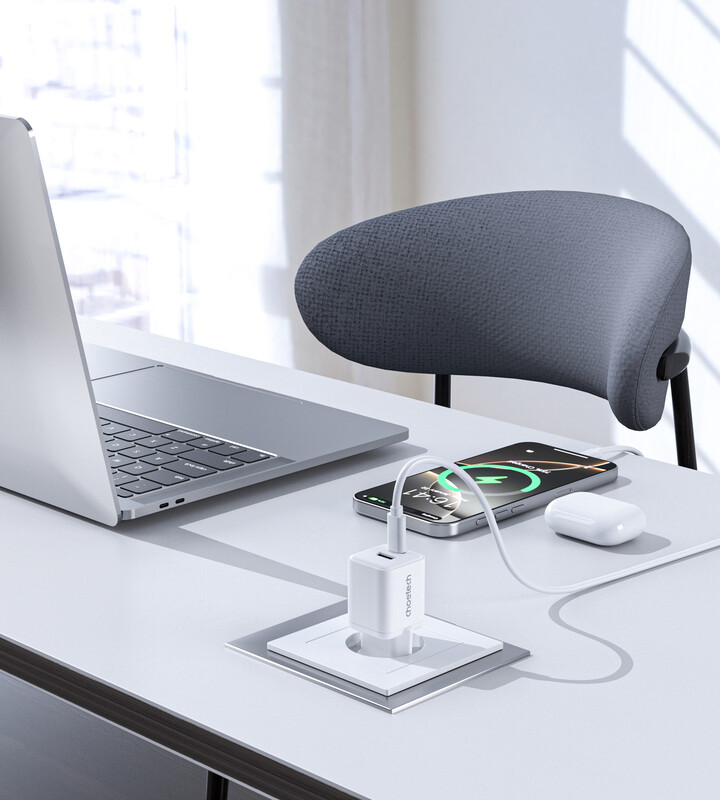 Мережевий зарядний пристрій Choetech (USB-C+USB-A) White (PD5012-EU-WH)