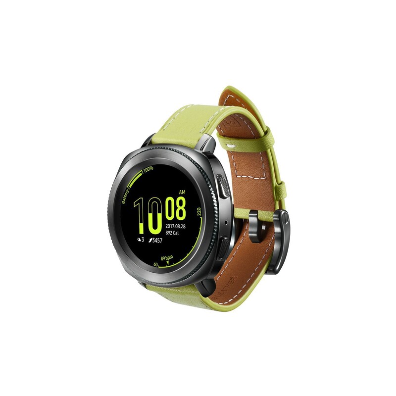 Ремінець Samsung Gear Classic Leather Olive-Green (GP-R600BREEBAE)