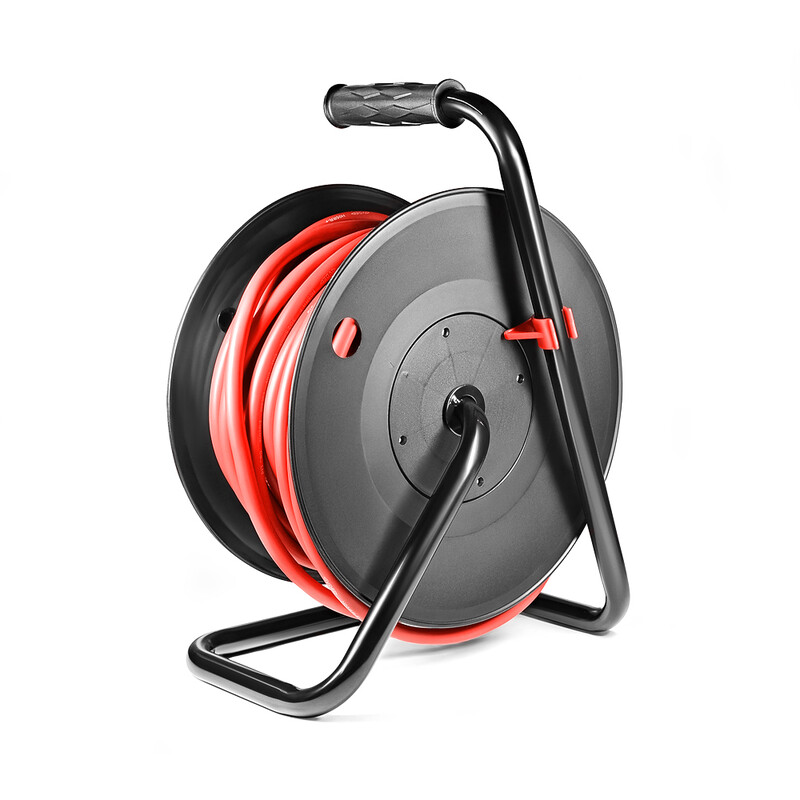 Удлинитель на катушке Stark CRP 2525-P (242000002) 4 розетки, 25 м, черно-красный