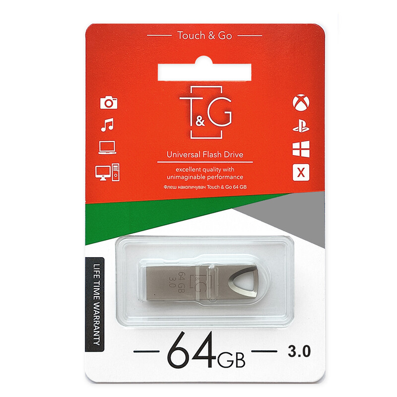 Флеш-накопичувач USB3.0 64GB T&G 117 Metal Series Silver (TG117SL-64G3)