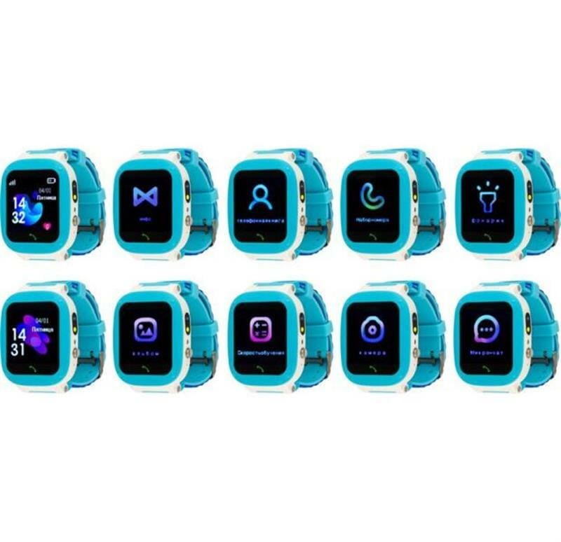 Дитячий смарт-годинник AmiGo GO004 Splashproof Camera+LED Blue