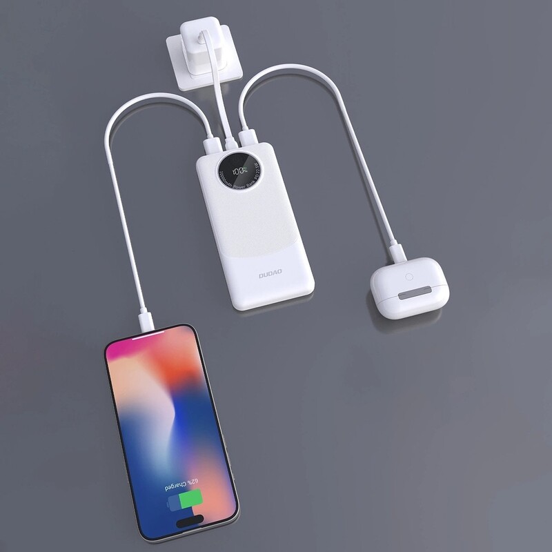 Універсальна мобільна батарея Dudao K12 10000mAh 22.5W White (6976625333875)
