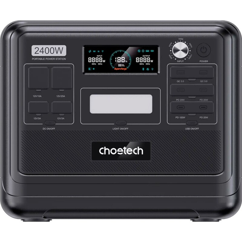 Зарядная станция Choetech BS008 2048Wh, 2400W (BS008-BQB)