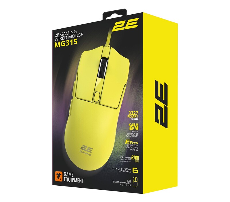 Миша 2E Gaming MG315 Yellow (2E-MG315UYW)
