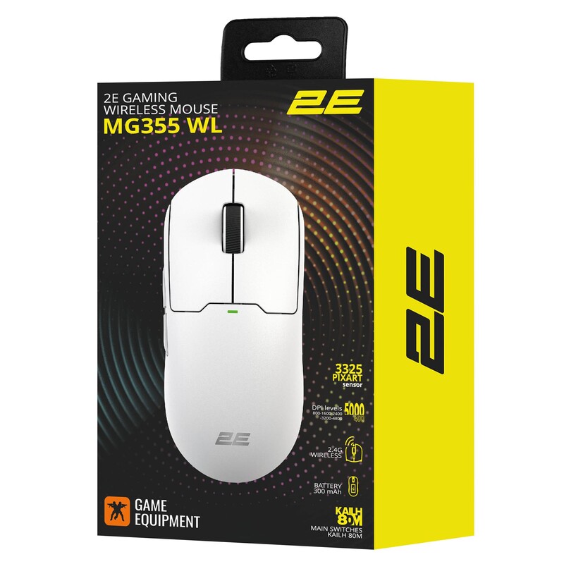 Миша бездротова 2E Gaming MG355 White (2E-MG355UWT-WL)