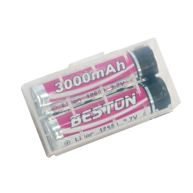 Аккумулятор Beston 18650 Li-Ion 3000mAh футляр 2шт