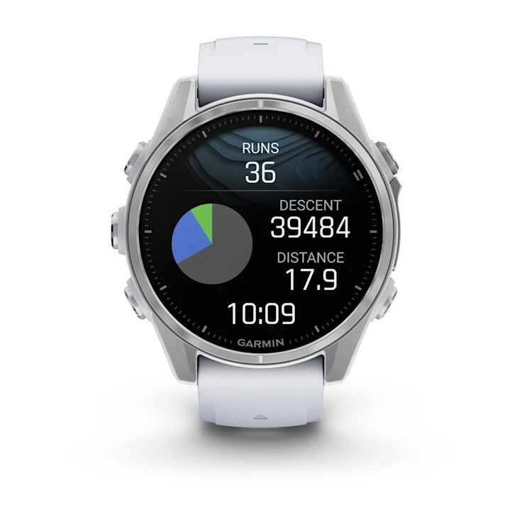 Смарт-годинник Garmin Fenix 8 43mm AMOLED Silver with Whitestone Silicone (010-02903-00)