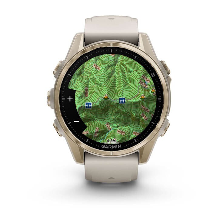 Смарт-годинник Garmin Fenix 8 43mm AMOLED Sapphire Soft Gold with Fog Gray Silicone (010-02903-11)