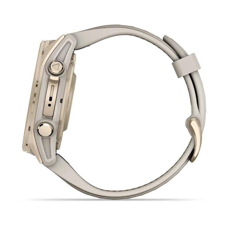 Смарт-годинник Garmin Fenix 8 43mm AMOLED Sapphire Soft Gold with Fog Gray Silicone (010-02903-11)