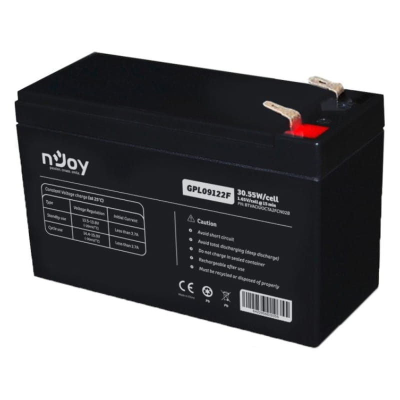 Акумуляторна батарея Njoy GPL09122F 12V 9AH (BTVACIUOCTA2FCN02B) AGM
