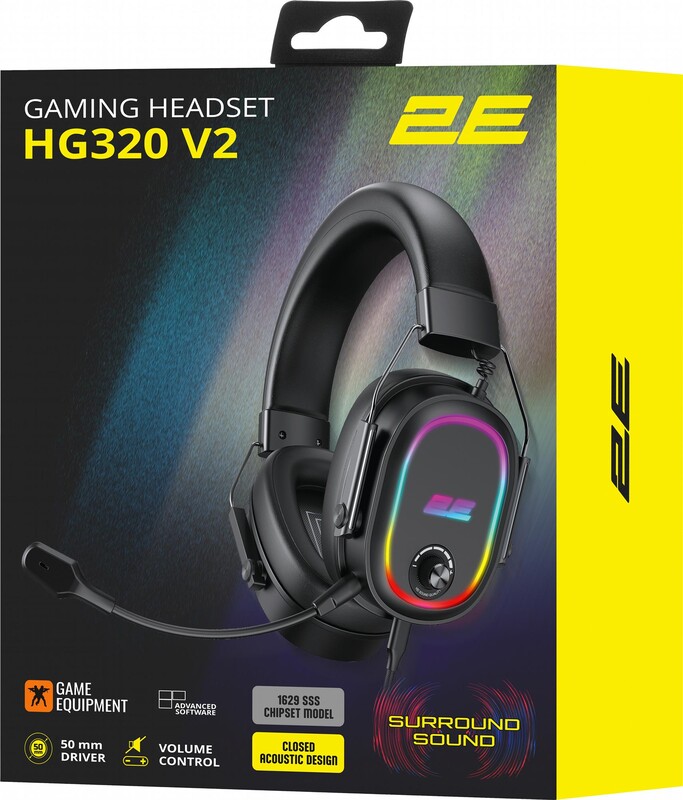 Гарнитура 2E Gaming HG320 V2 RGB 7.1 Black (2E-HG320V2BK-7.1)