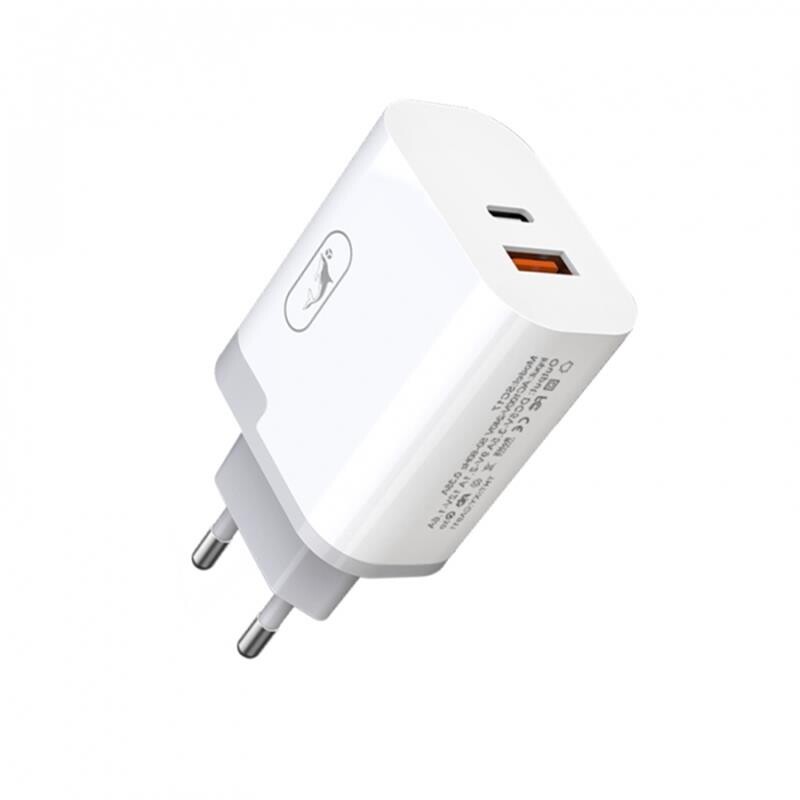 Зарядний пристрій SkyDolphin SC17 PD+QC3.0 (2USB, 3A) White (MZP-000110)_бн